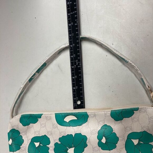 BEBE Los Angeles Pippa Poppy Green & White satchel - Picture 12 of 12